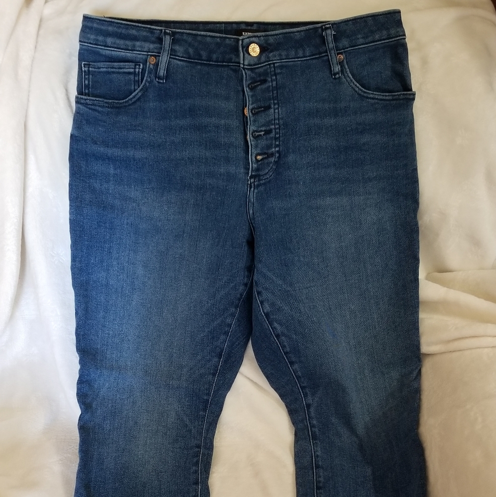Express Jeans Curvy Skinny Size 16 R Button Fly